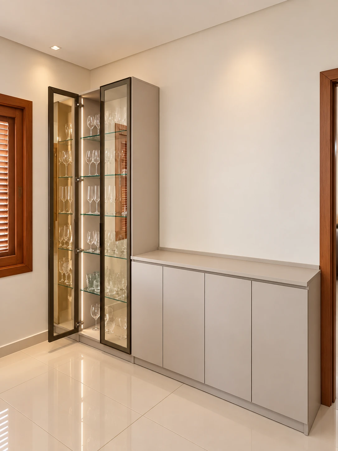 Cristaleira e buffet — vista 1 — foto fornecida com tratamento visual