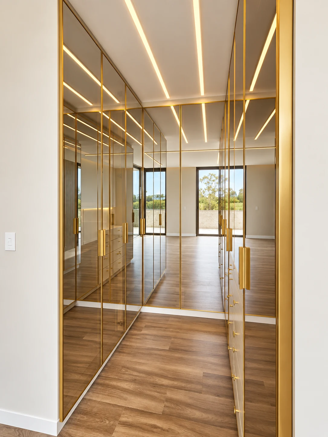 Residência em Santa Maria — Corredor do closet — imagem tratada